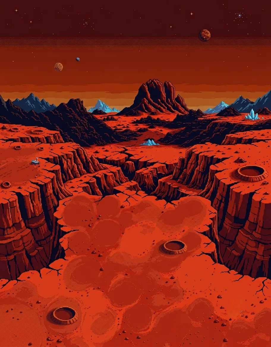 An 8-bit Martian landscape